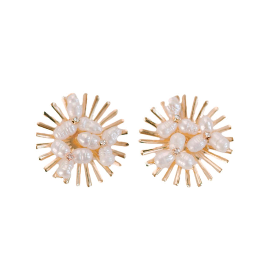 Gold Hoop Pearl Earrings – Kore Italian Design